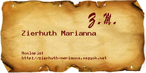 Zierhuth Marianna névjegykártya
