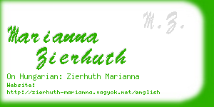 marianna zierhuth business card